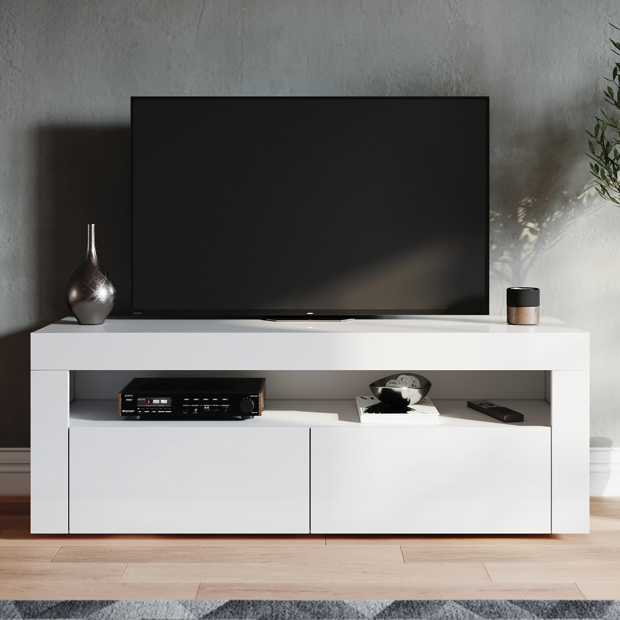 Amazon｜Hoomuway テレビ台 収納付き ロータイプ 幅120cm 耐荷重50kg